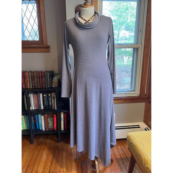 Organic Cotton Cowel Neck Earthy Dress - Picture 5 of 6